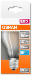 OSRAM Star LED körte, matt üveg búra, 11W 1521lm 4000K E27, átlagos élettartam: 10000 óra, fényszín: hideg fehér LED ST CL A 100 GL FR 11W 4000K E27 ( 4058075434028 ) (4058075434028)
