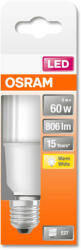 OSRAM Star rúd alakú LED, matt búra, 8W 806lm 2700K E27, átlagos élettartam: 15000 óra, fényszín: meleg fehér LED ST STICK 60 FR 8W 2700K E27 ( 4058075428447 ) (4058075428447)