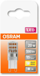 OSRAM Star 230V LED kapszula, átlátszó búra, 1, 9W 200lm 2700K G9, átlagos élettartam: 15000 óra, fényszín: meleg fehér LED ST PIN 230V 20 CL 1.9W 2700K G9 ( 4058075432307 ) (4058075432307)