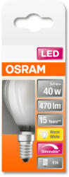 OSRAM Superstar dimmelhető LED kisgömb, matt üveg búra, 4, 5W 470lm 2700K E14, átlagos élettartam: 15000 óra, fényszín: meleg fehér LED SST CL P DIM 40 GL FR 4.5W 2700K E14 ( 4058075436923 ) (4058075436923)