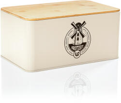 Klarstein Stigby 2 în 1, cutie pentru pâine cu blat pentru feliat, tablă, bambus (BW-10147-003) (BW-10147-003)
