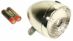 Jing Yi 1 LED-es elemes első lámpa, retro, krómozott