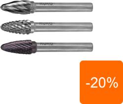 RUKO Freze Biax Forma F, Con de Brad, carbura de Wolfram (cb), 8.0 X 18.0 / 60.0 X 6.0 (RK.116031)