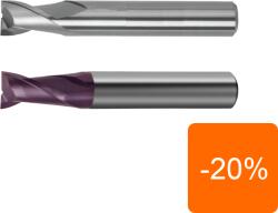 RUKO Freza din Carbura, Scurta, 2 Taisuri, Dinti Scurti, Tip N, din 6527k, Vhm - TiAlN, R 6 / 6, L 7 / 54 (FR.2322XX0600)