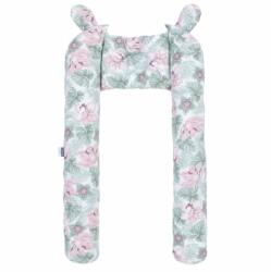 MT Textil MTT Baba pozícionáló - Zöld levelek rózsaszín virágokkal