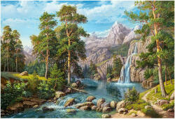 Wizardi Gyémántfestés szett, vízesés a hegyekben, 100x68cm (ART-WD2459)