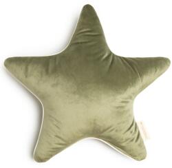Nobodinoz bársony csillag párna - olive green/ olíva zöld