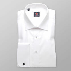 Willsoor Pánská klasická košile London (výška 198-204) 8566 v bílé barvě s úpravou 2W Plus