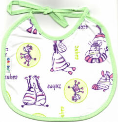  Akuku megkötős, kicsi előke - zebra