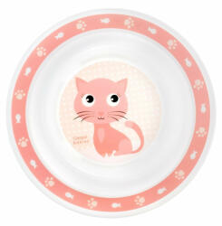 Canpol babies műanyag tányér - rózsaszín cica - babastar