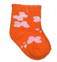 Yo! Baby pamut zokni 6-9 hó - narancssárga pillangós - babastar