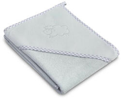  Kapucnis fürdőlepedő 80*80 cm - bárány szürke