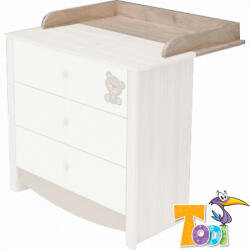 TODI Teddy pelenkázó toldalék 3 fiókos komódhoz - szil