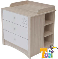  Todi Magic 3 fiókos komód + pelenkázó toldalék + nyitott polc a pelenkázó toldalék alá