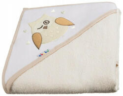  Kapucnis fürdőlepedő 100*100 cm - bagoly ecru