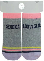  Yo! pamut zokni 1 db 17/19 - szürke/csíkos