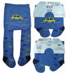  Yo! Baby pamut harisnyanadrág fiú (68-74) - kék autós