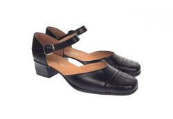Rovi Design Pantofi dama decupati din piele naturala, Negru - S1NBOX