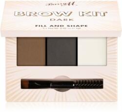 Barry M Fill and Shape Brow Kit set pentru aranjarea sprâncenelor culoare Dark 3x1, 5 g