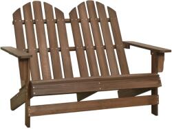 vidaXL Scaun de grădină Adirondack cu 2 locuri, maro, lemn de brad (315901)