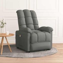 vidaXL Fotoliu de masaj rabatabil electric, gri închis, textil (3073759)