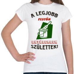 printfashion Festő szülinap színes - Női póló - Fehér (5476527)