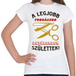 printfashion Fodrász szülinap október színes - Női póló - Fehér (5491159)