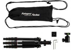 Rollei Fotopro X4i-E Compact Traveler No. 1 állvány gömbfejjel + hordzsák fekete (R22585)