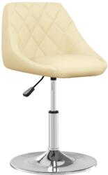 vidaXL Scaun de bucătărie, crem, piele ecologică (335153)