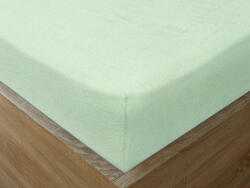 Goldea cearceafuri de pat din terry cu elastic - mentă 180 x 200 cm