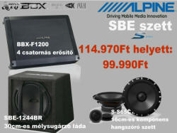 Alpine SBE-1244BR + S-S65C + BBX-F1200