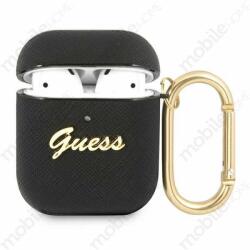 Guess AirPods Guess Saffiano Script Metal Collection tok GUA2SASMK fekete