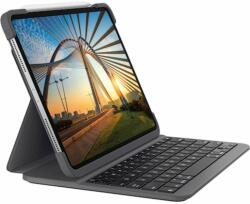 Logitech Slim Keyboard Folio Pro - безжична клавиатура, кейс и поставка за iPad Pro 12.9 M1 (2021), iPad Pro 12.9 (2020), iPad Pro 12.9 (2018) (черен)