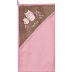 Womar Zaffiro Prosop de baie cu gluga imprimeu velur 80 x 80 cm Womar Zaffiro AN-OW-01 (AN-OW-01_Roz/Maro) Prosop