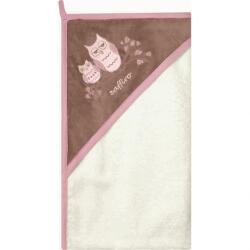 Womar Zaffiro Prosop de baie cu gluga imprimeu velur 80 x 80 cm Womar Zaffiro AN-OW-01 (AN-OW-01_Alb/Maro/Roz) Prosop