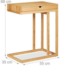  Bambusz oldalasztal fiókkal 10025530