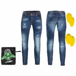 W-TEC Pantaloni Moto Barbati Jeans W-TEC Feeldy Albastru (23146) - sport-mag
