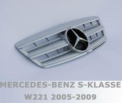 Mercedes Benz W221 2005-2009 krómozott ezüst hűtőrács AMG stílusban