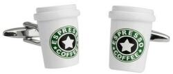  Mandzsetta gomb kávé, barista, coffee (CSS504)