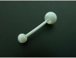 Fehér műanyag dugó piercing (PEP001)