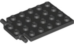 LEGO® Alkatrészek (Pick a Brick) Fekete 4x6 Elem Végén két csatlakozóval 6057903