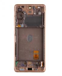 Samsung G781, G780 Galaxy S20 FE 5G, S20 FE Előlap keret+LCD Kijelző+Érintőüveg (GH82-24214F, GH82-24215F, GH82-29056F, GH82-31320F, GH82-31321F, GH82-24220F, GH82-24219F, GH82-31328F, GH82-31329F) Narancs, C