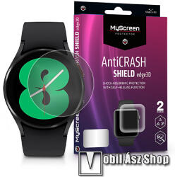 MYSCREEN Protector AntiCrash Shield Edge3D okosóra képernyővédő fólia - Ultra Clear, ÖNREGENERÁLÓ! - 2db, a teljes képernyőt védi - SAMSUNG Galaxy Watch4 40mm (SM-R860)