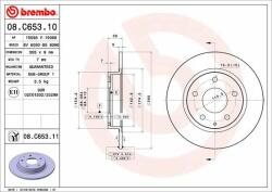 BREMBO Disc frana BREMBO 08. C653.11 - automobilus