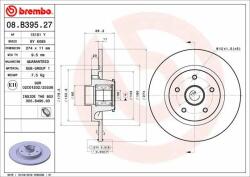 BREMBO Disc frana BREMBO PRIME LINE - With Bearing Kit 08. B395.27 (08.B395.27)