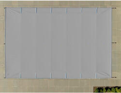 Biztonsági medence takaró 680g/m2 PVC 10x5m medencére - sötétszürke - KOMBI merevítőkkel