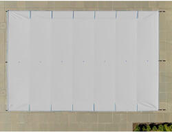  Biztonsági medence takaró 680g/m2 PVC 10x5m medencére - középszürke - KOMBI merevítőkkel