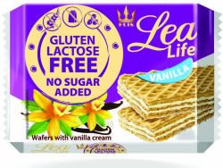 Lea Life vaníliás ostyaszelet hozzáadott cukor-, glutén-, laktóz nélkül 95 g - mamavita