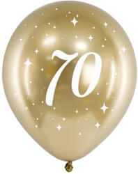 PartyDeco Baloane din latex - aurii numărul 70 6 buc