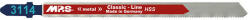 MPS Classic Line egybütykös szúrófűrészlap fémre HSS 110/1, 2mm 3114-2db (T318A) (031103-0224)